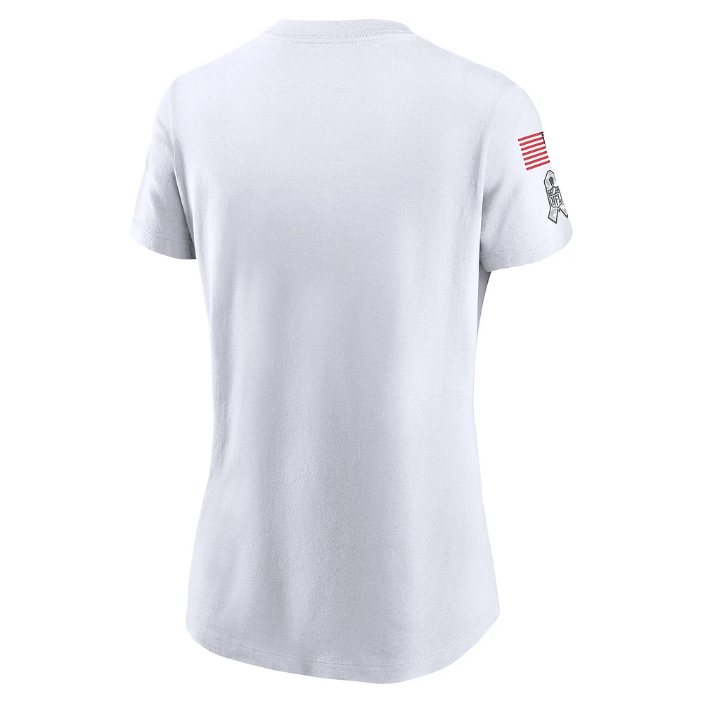 Women's Nike White New Orleans Saints 2024 Salute To Service Legend Performance T-Shirt