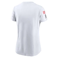 Women's Nike White New Orleans Saints 2024 Salute To Service Legend Performance T-Shirt