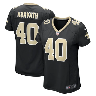 Maillot de match Nike Zander Horvath pour femme, noir, des Saints la Nouvelle-Orléans