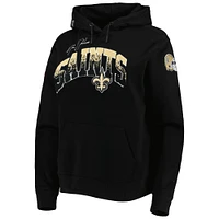 Women's Pro Standard Black New Orleans Saints Local Patch Pullover Hoodie