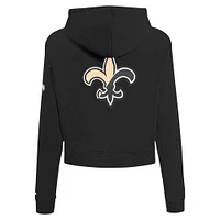 Women's Pro Standard Black New Orleans Saints Split Logo Full-Zip Hoodie