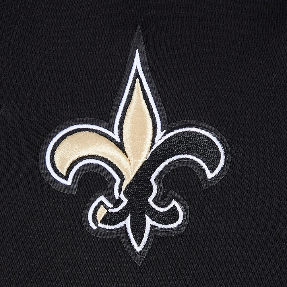 Women's Pro Standard Black New Orleans Saints Split Logo Full-Zip Hoodie