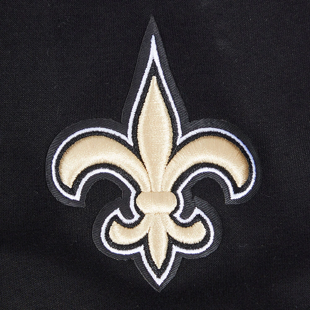 Women's Pro Standard Black New Orleans Saints Split Logo Full-Zip Hoodie