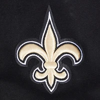 Women's Pro Standard Black New Orleans Saints Split Logo Full-Zip Hoodie