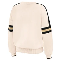 Pull rayé crème New Orleans Saints pour femme WEAR by Erin Andrews