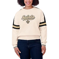 Pull rayé crème New Orleans Saints pour femme WEAR by Erin Andrews
