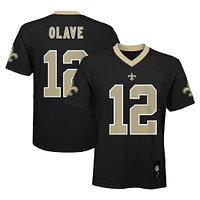 Maillot de joueur réplique Chris Olave noir des Saints la Nouvelle-Orléans pour jeunes