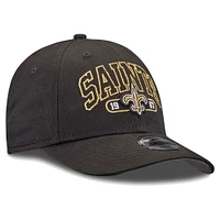 Youth New Era Black New Orleans Saints Outline 9FORTY Adjustable Hat