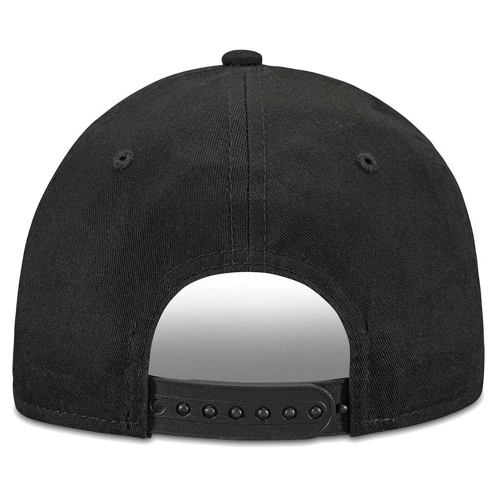 Youth New Era Black New Orleans Saints Outline 9FORTY Adjustable Hat