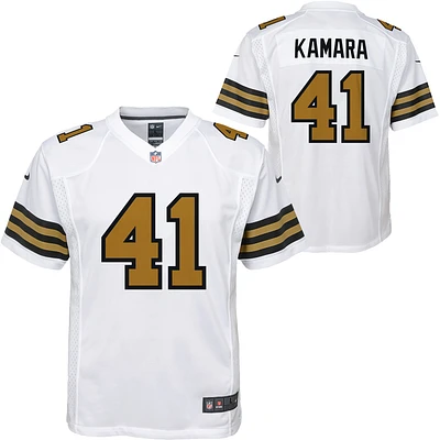 Maillot Nike Alvin Kamara blanc pour jeune des Saints de la Nouvelle-Orléans