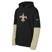 Youth Nike  Black New Orleans Saints Club Pullover Hoodie