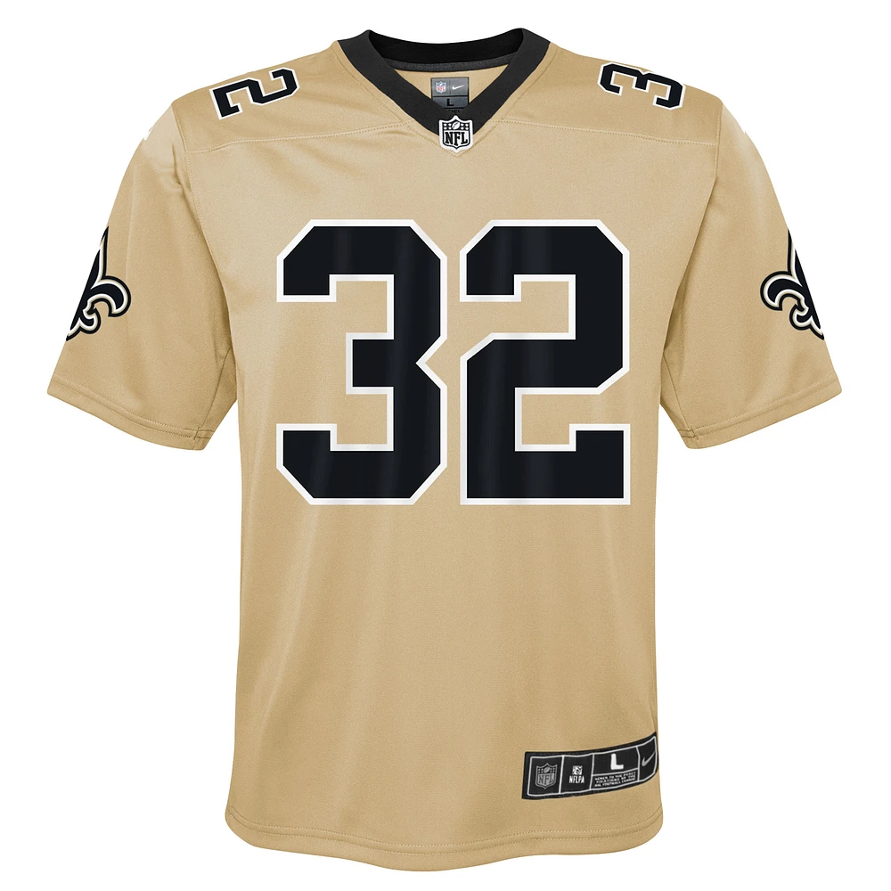 Maillot de jeu inversé Nike Tyrann Mathieu doré pour jeunes des Saints la Nouvelle-Orléans