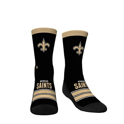 Chaussettes Rock Em pour jeunes - Chaussettes à rayures Gametime Crew des New Orleans Saints