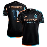 Men's adidas Julian Fernandez Black New York City FC 2024 24/7 Kit Authentic Player Jersey