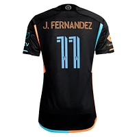 Men's adidas Julian Fernandez Black New York City FC 2024 24/7 Kit Authentic Player Jersey