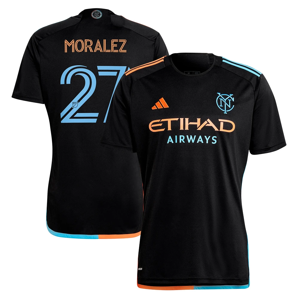 Maillot réplique du joueur adidas Maximiliano Moralez New York City FC 2025 Legacy pour homme, noir