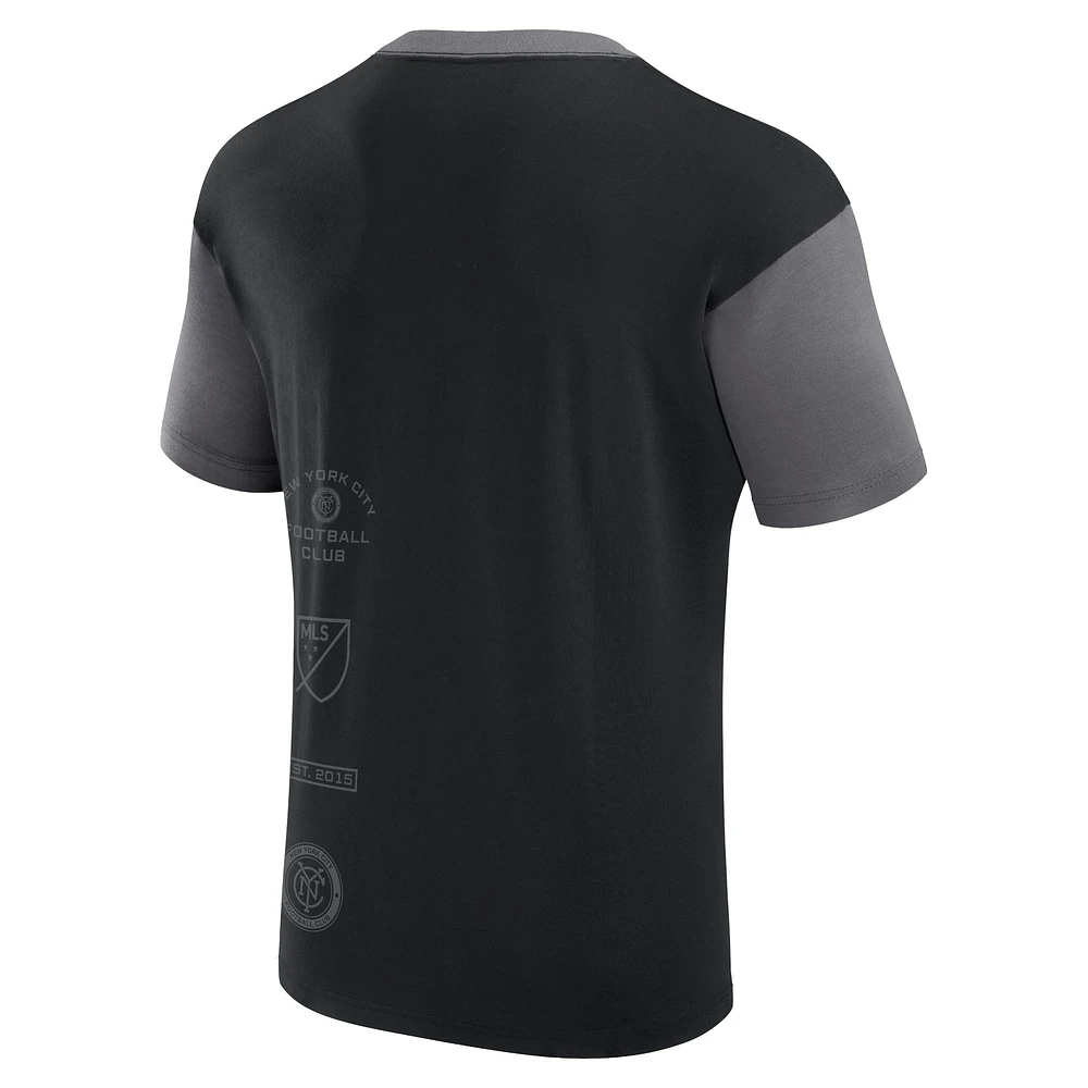 Men's Fanatics Black New York City FC Recovery T-Shirt
