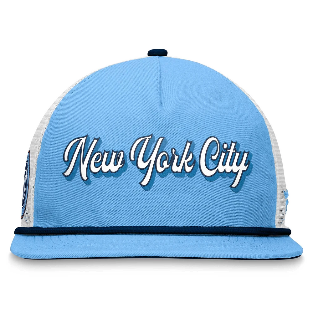 Men's Fanatics Light Blue/White New York City FC True Classic Golf Snapback Hat