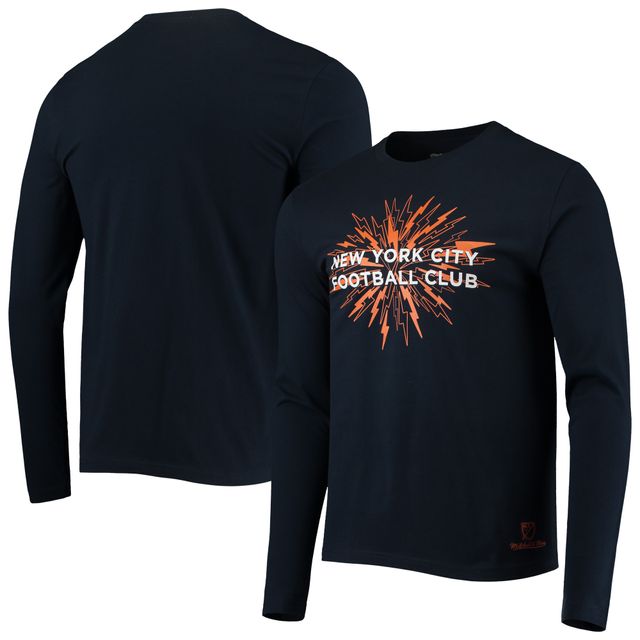 T-shirt à manches longues New York City FC For The Mitchell & Ness pour homme, bleu marine