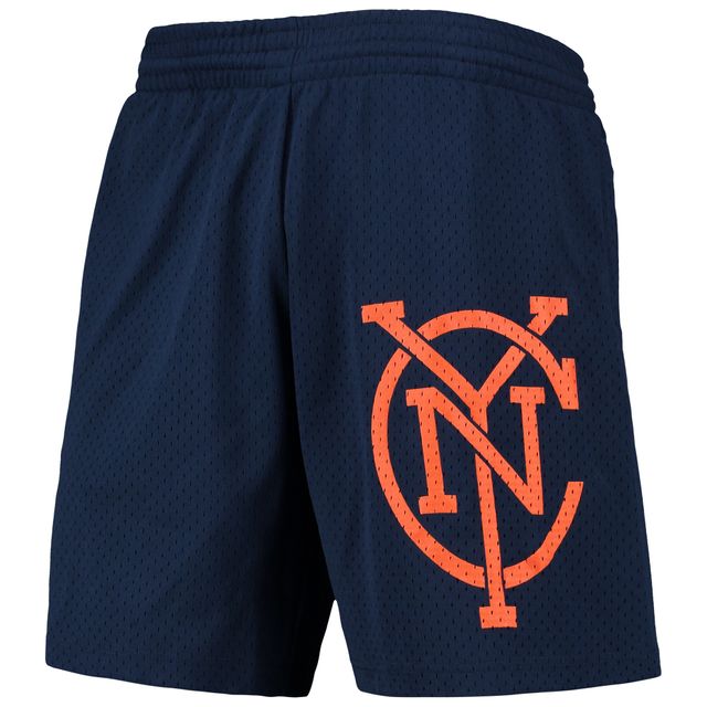 Short bleu marine à monogramme New York City FC Mitchell & Ness pour homme