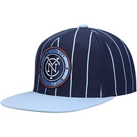 Men's Mitchell & Ness Navy New York City FC Team Pin Snapback Hat