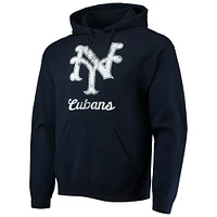 Men's Stitches Navy New York Cubans Negro League Logo Pullover Hoodie