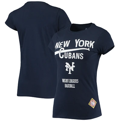 T-shirt avec logo New York Cubans Negro League pour femme, bleu marine