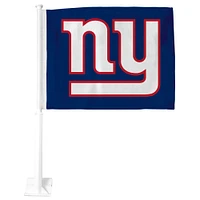 Drapeau de voiture recto-verso haut de gamme des Giants de New York bleu