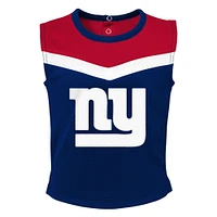 Girls Toddler Royal New York Giants Spirit Cheer Two-Piece Cheerleader Set with Bloomers