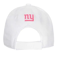 Girls Youth New York Giants All White Structured Adjustable Hat