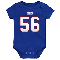Infant Mitchell & Ness Lawrence Taylor Royal New York Giants Mainliner Retired Player Name Number Bodysuit