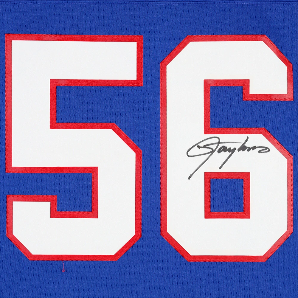 Lawrence Taylor New York Giants Autographed Mitchell & Ness Blue Replica Jersey