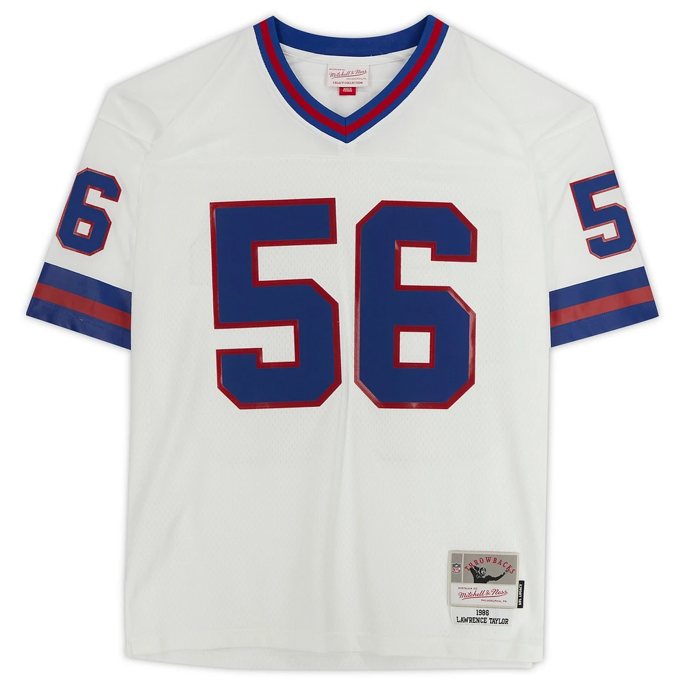 Lawrence Taylor New York Giants Autographed White Mitchell & Ness Replica Jersey