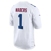 Maillot Nike Malik Nabers Tundra New York Giants Fashion pour homme Blanc