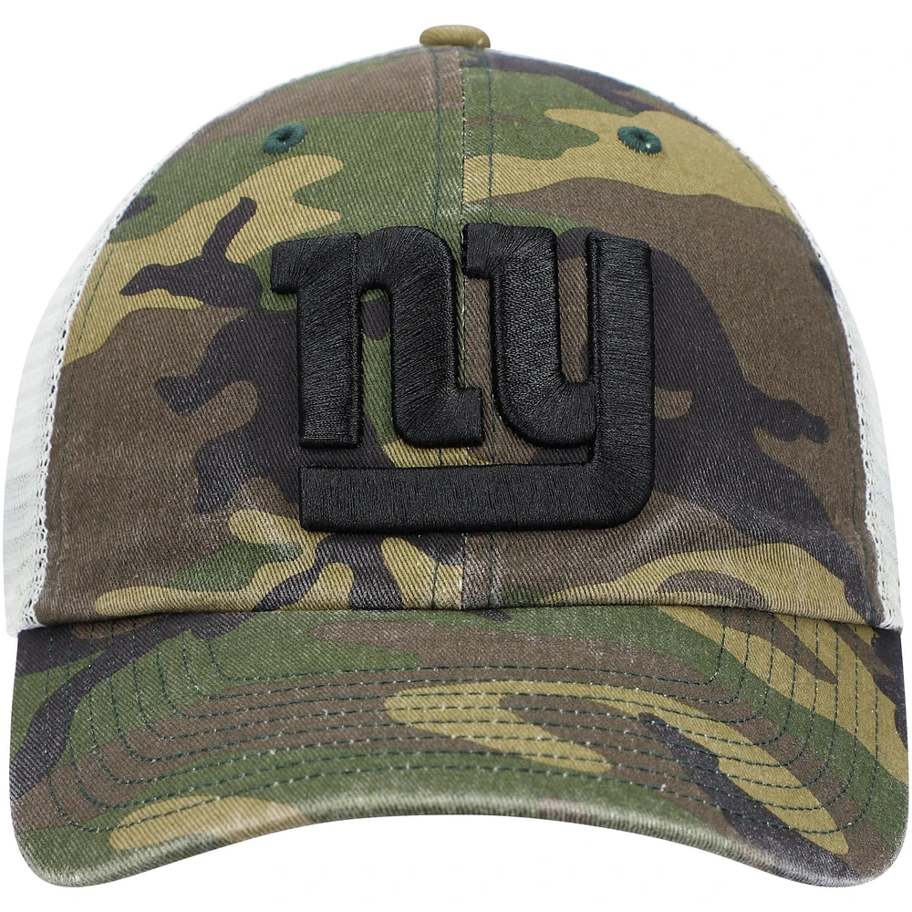 Men's '47 Camo New York Giants Branson Clean Up Trucker Hat
