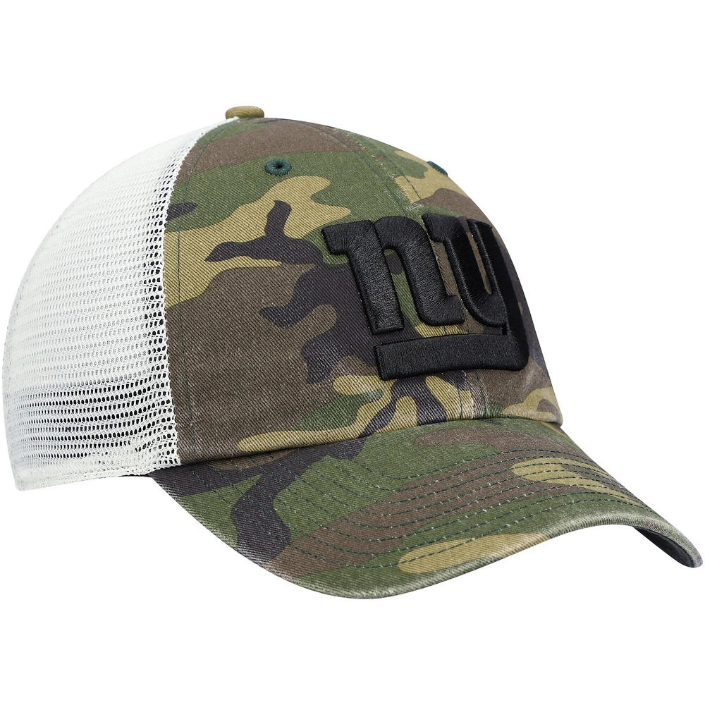 Men's '47 Camo New York Giants Branson Clean Up Trucker Hat