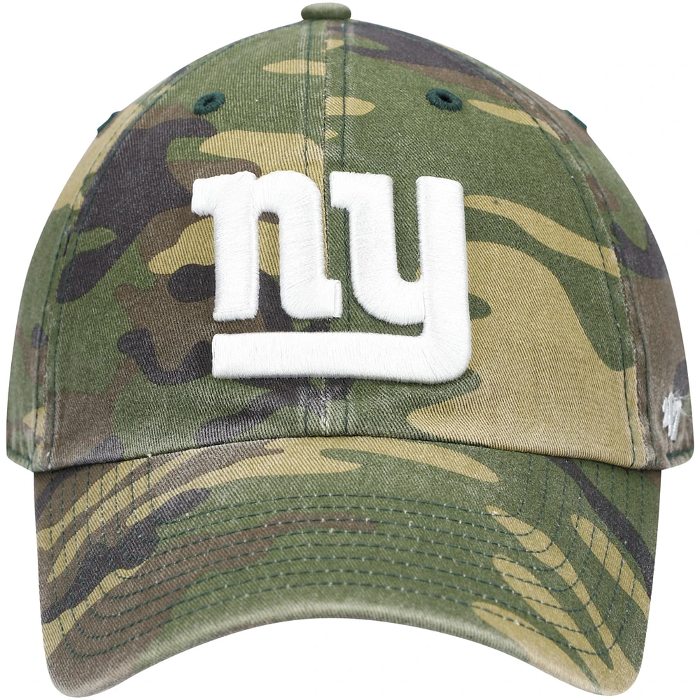 Men's '47 Camo New York Giants Woodland Logo Clean Up Adjustable Hat