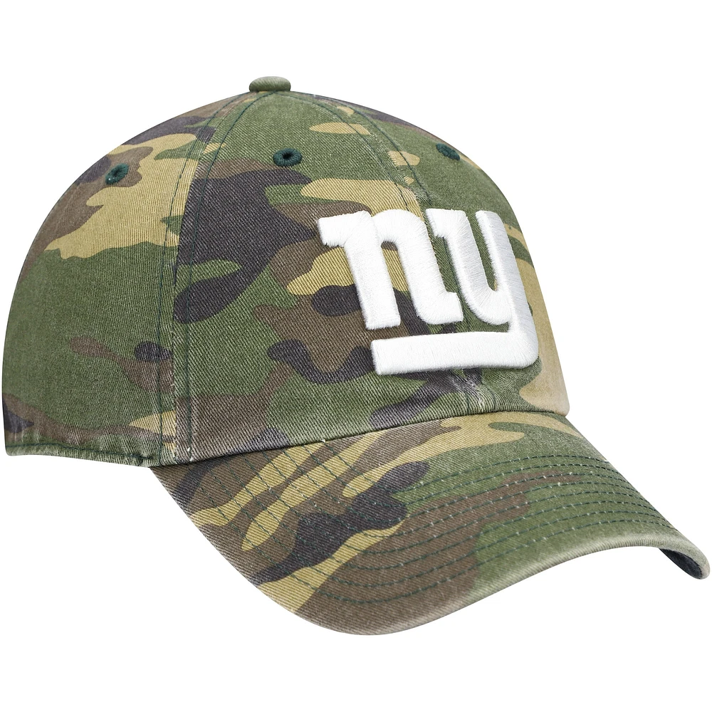 Men's '47 Camo New York Giants Woodland Logo Clean Up Adjustable Hat