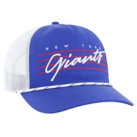 Men's '47 Royal/White New York Giants Downburst Relaxed Hitch Trucker Adjustable Hat