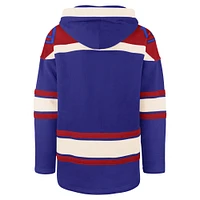 Men's '47 Royal New York Giants Big & Tall Superior Lacer Pullover Hoodie