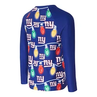 Men's Concepts Sport  Navy New York Giants Garland Knit Raglan Long Sleeve T-Shirt and Pants Set