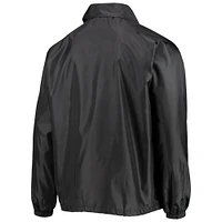 Men's Dunbrooke Black New York Giants Coaches Classic Raglan Full-Snap Windbreaker Jacket