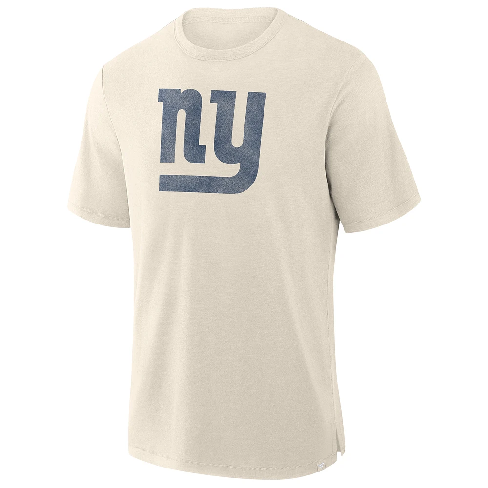 Men's Fanatics  Cream New York Giants Slub T-Shirt