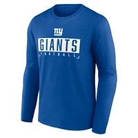 Men's Fanatics Royal New York Giants Big & Tall Wordmark Long Sleeve T-Shirt