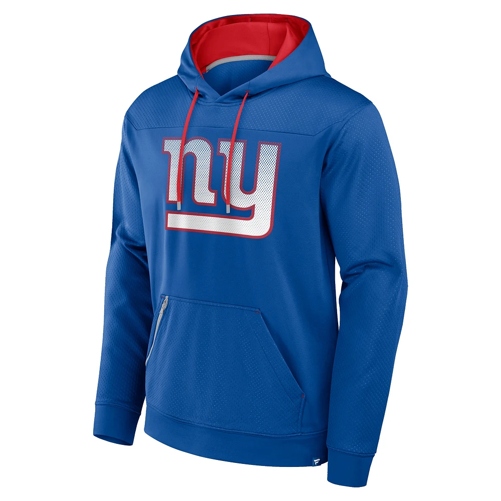 Sweat à capuche Fanatics Royal New York Giants Defender pour homme