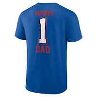 Men's Fanatics Royal New York Giants #1 Dad T-Shirt