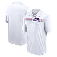Polo blanc Interlock Fanatics pour hommes, victoire des Giants de New York