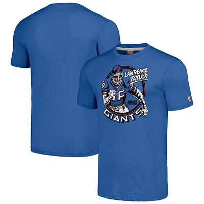 T-shirt Tri-Blend Hommage pour homme Lawrence Taylor Royal New York Giants Caricature Retired Player