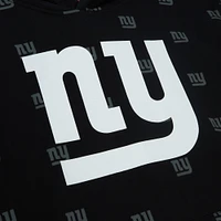 Men's Mitchell & Ness Black New York Giants Allover Print Fleece Pullover Hoodie