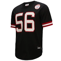 Men's Mitchell & Ness Lawrence Taylor Black New York Giants Big Tall Mesh Player Name Number Top
